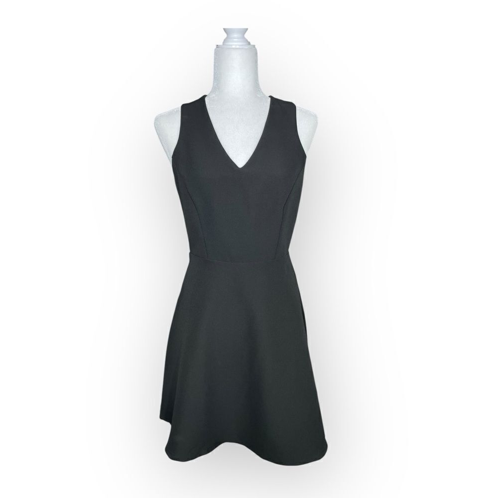 NWT She + Sky Black Cross Open Back Dress